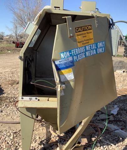 Damaged Blast Cabinet