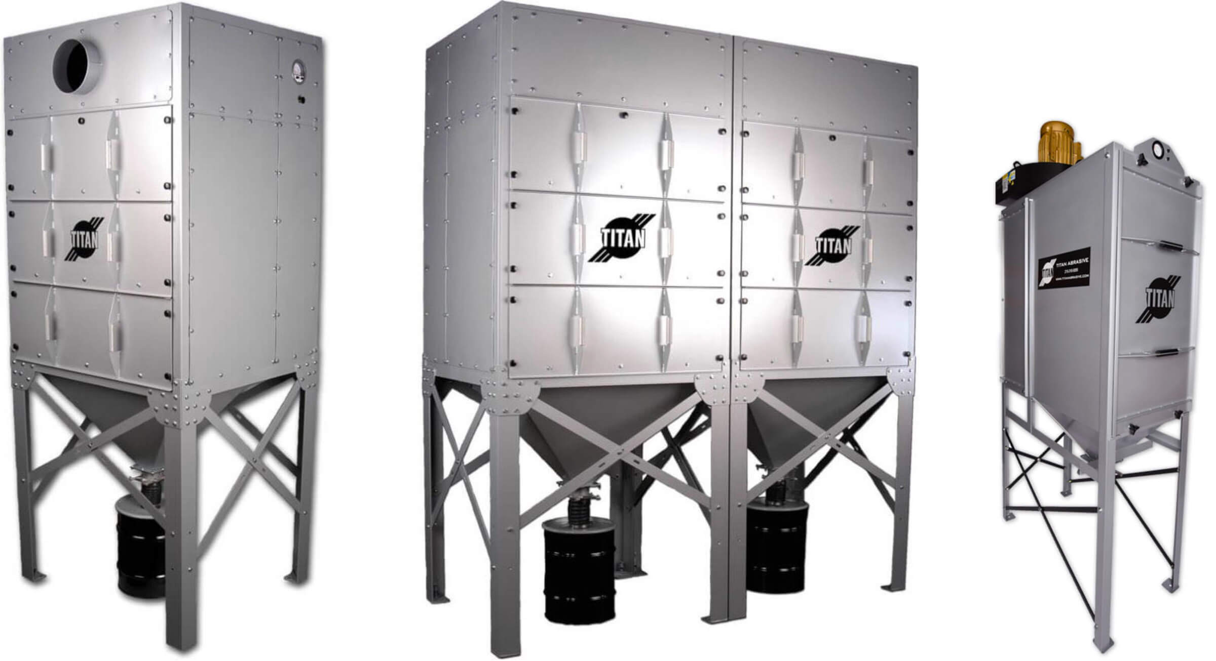 Titan Abrasive cartridge dust collectors for blast rooms and blast cabinets