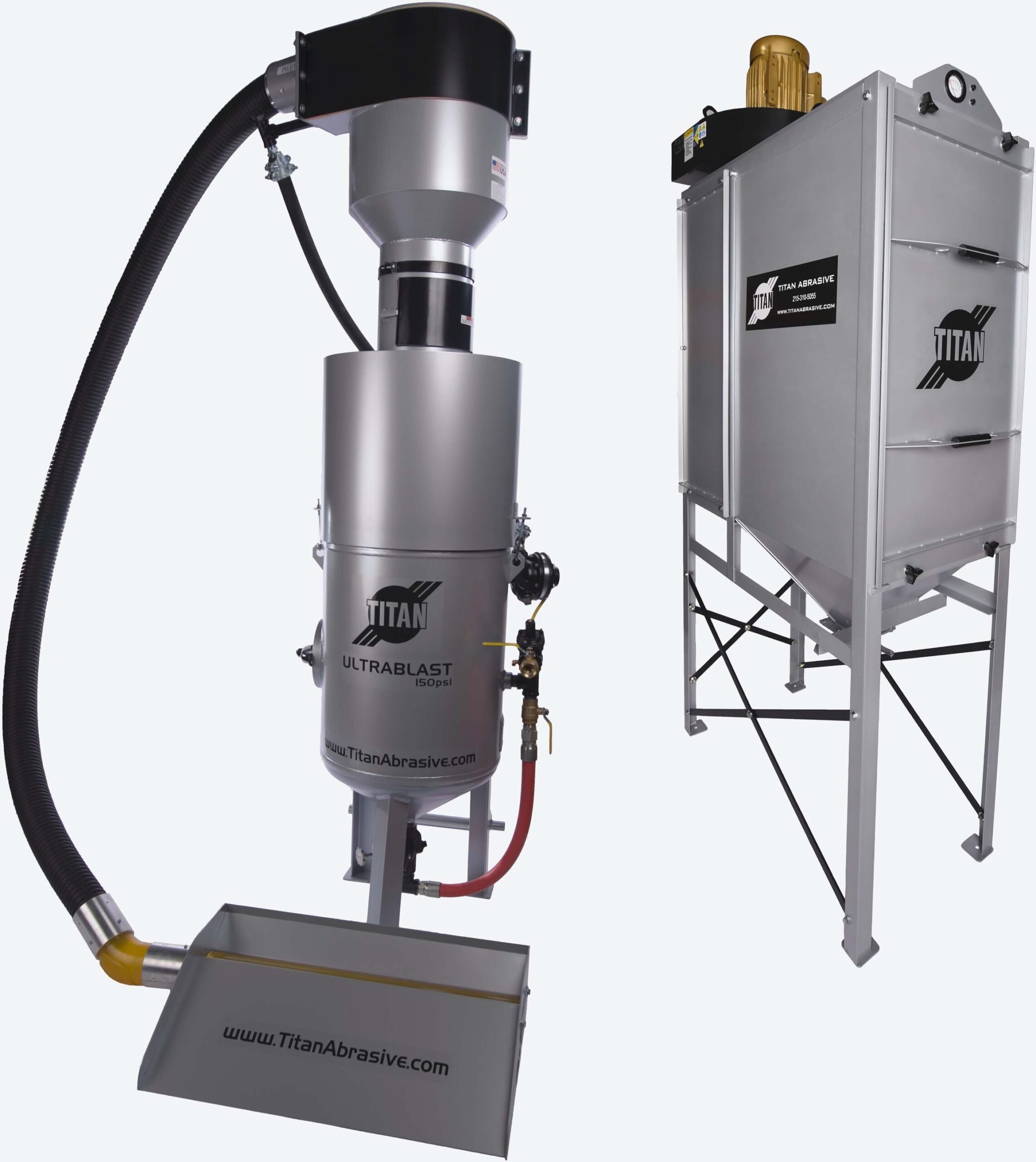 titan abrasive media reclaim systems for abrasive blast rooms