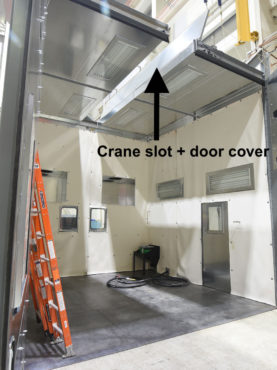 titan abrasive blast room with crane access
